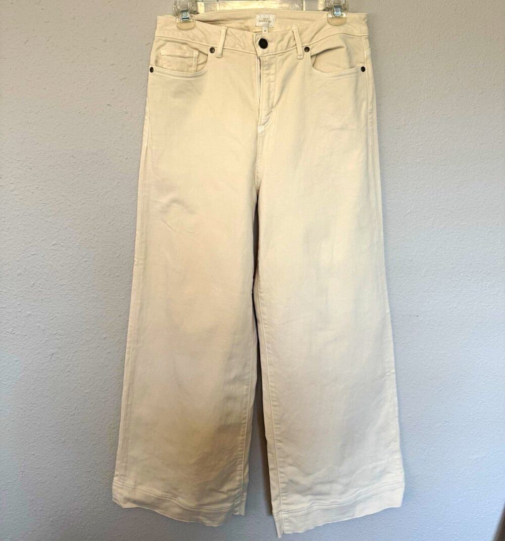 Ann Mashburn Wide Leg Cropped Denim Jeans size 28
